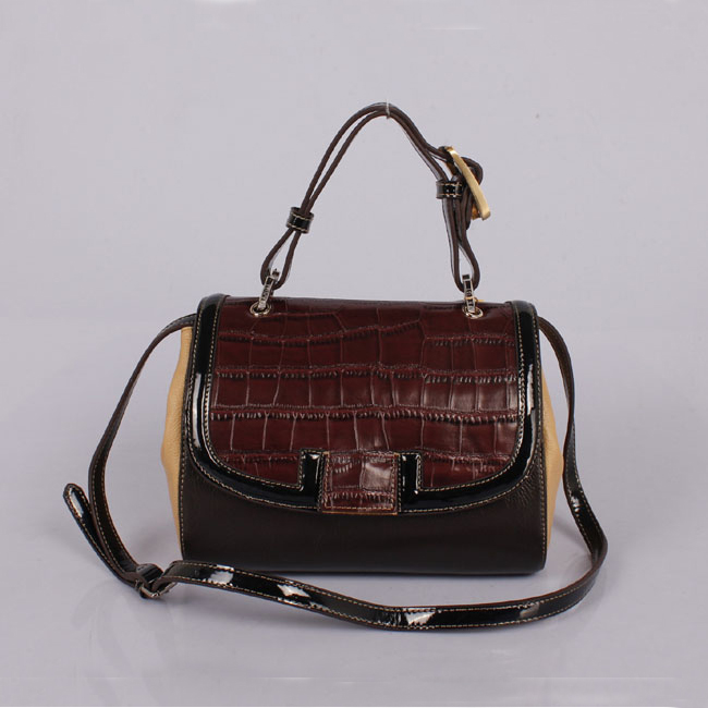 FD9106 2012 nuove borse Fendi FD9106 cuscino caffè borsa crocodil